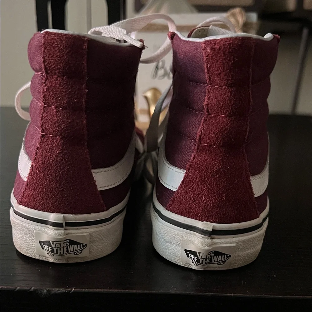 Vans Women's burgundy High-Top Sneakers - Picture 2 of 5